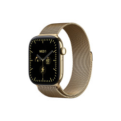 Apple Watch Series 12 GPS + Cellular 46mm Radiant Gold Titanium Case with Radiant Gold Milanese Loop