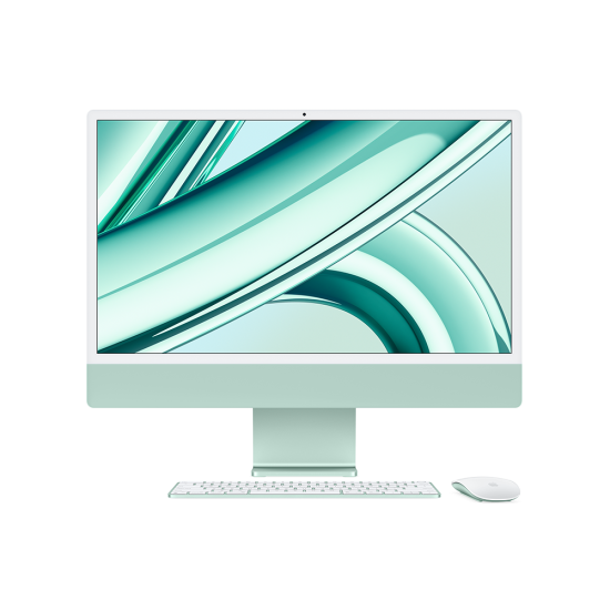 Apple 24-inch iMac with Retina 4.5K display: Apple M3 chip with 8‑core CPU and 8‑core GPU, 256GB SSD