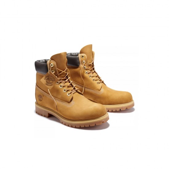 Timberland Men's 6-inch Premium Waterproof Boot - Wheat Nubuck - Size 12