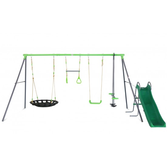 Lifespan Kids Lynx Metal Swing Set with Slide
