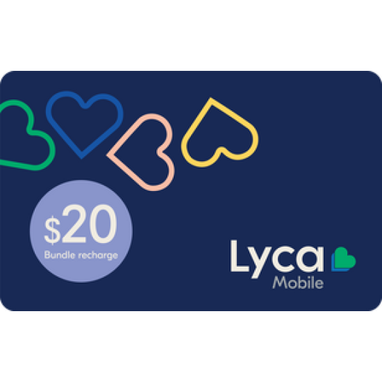 Lyca Mobile Recharge Bundle $20