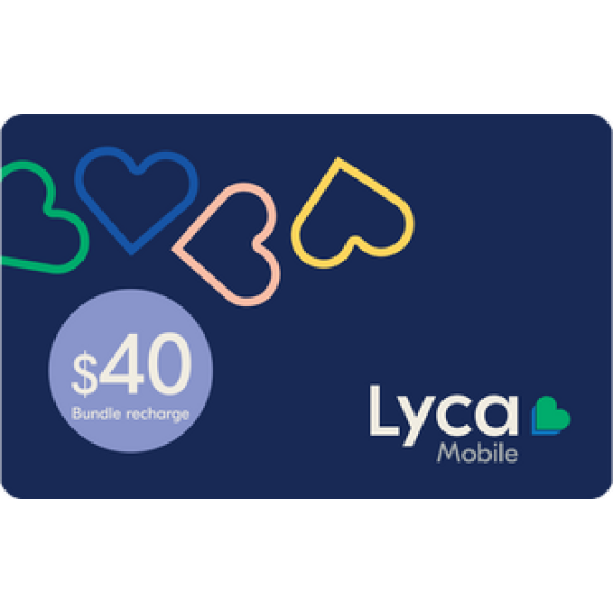 Lyca Mobile Recharge Bundle $40