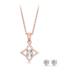 Pica LéLa - The Star Necklace & CZ Stud Earrings