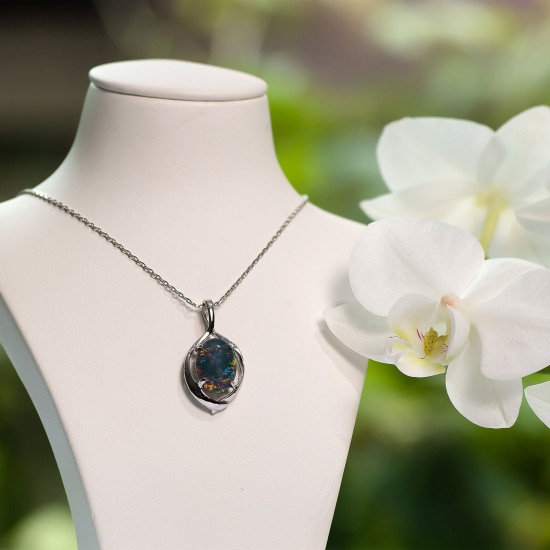 Wellington Jeweller - Royalty Triplet Opal Necklace
